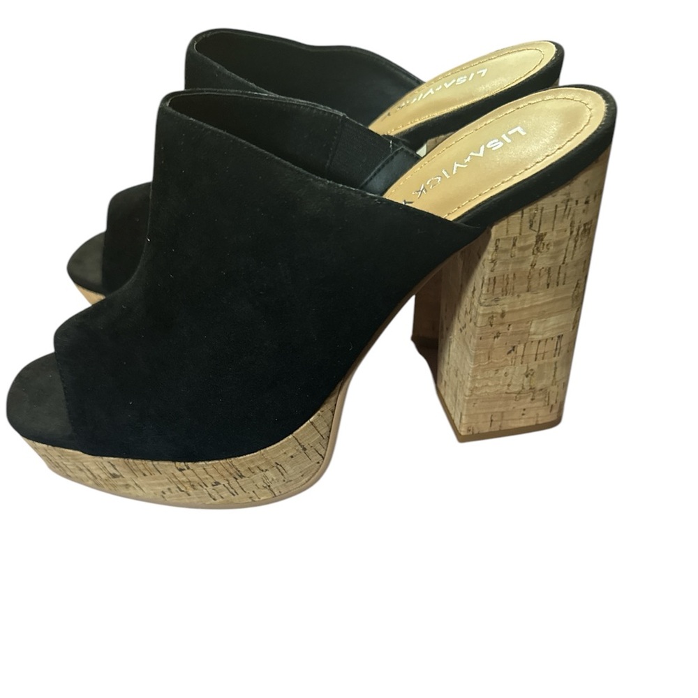 Lisa Vicky Black Platform Heels